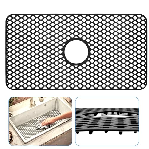 Silicone Sink Protectors (28"X15" Black)