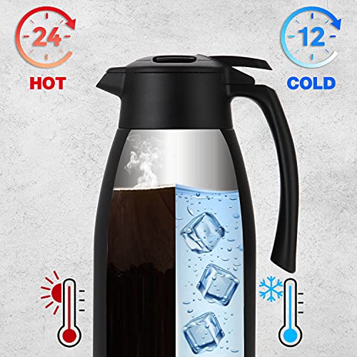 SINCE 1997 MR.CHEF 68Oz Thermal Coffee Carafe (Black / 68 Oz)