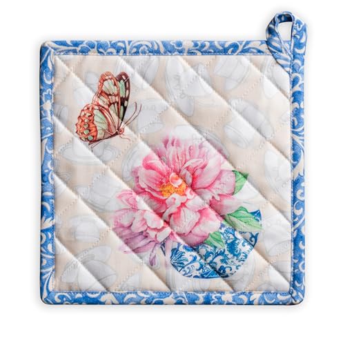 Pot Holders 100% Cotton Potholders (017 - Canton / 8" x 8" (Pot Holder Pack of 1))