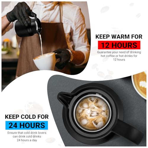 Small Insulated Coffee Carafe (Black / 27 Ounces)
