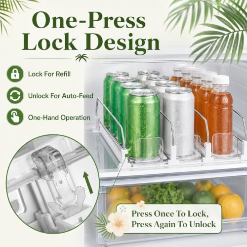 Drink Organizer for Fridge (3Row)