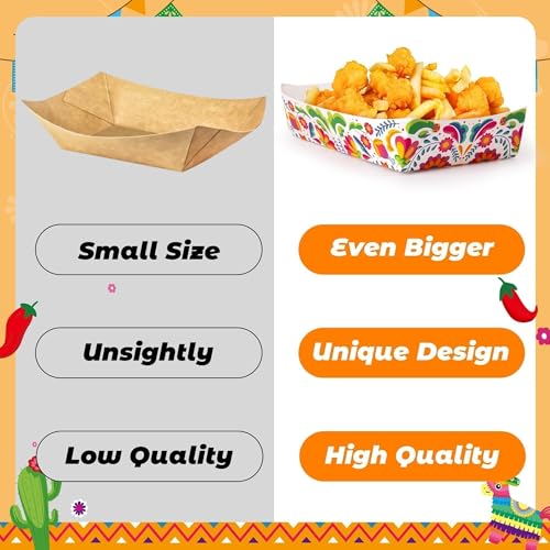 Mexican Taco Nights Food Trays (Mexican White and Green)