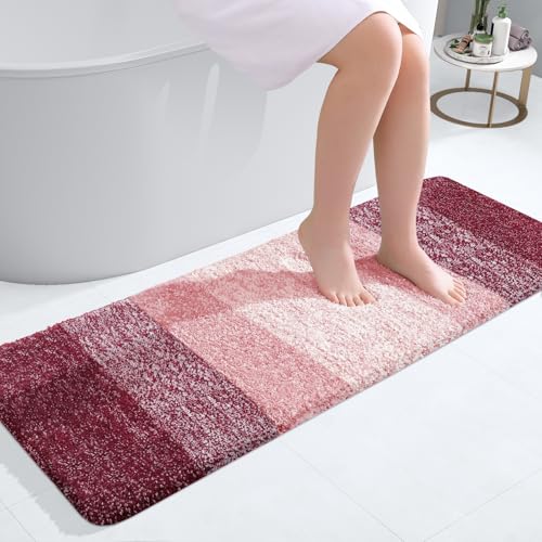 Bathroom Runner Rug 47x17 (47" X 17" / Red)