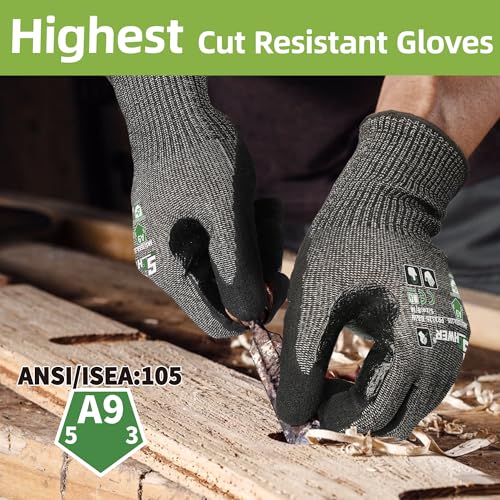 ProGuard High Level Cut Resistant Work Gloves PR3326 for Extreme Protection (Small / Black)