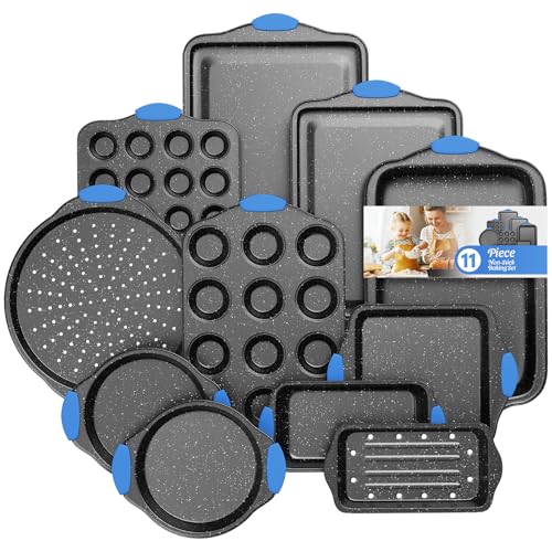 11 Piece Professional Stackable Baking Set (Black&Blue)