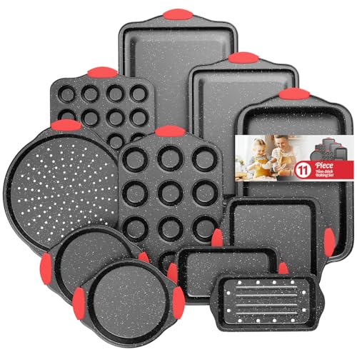 11 Piece Nonstick Stackable Baking Pans Set