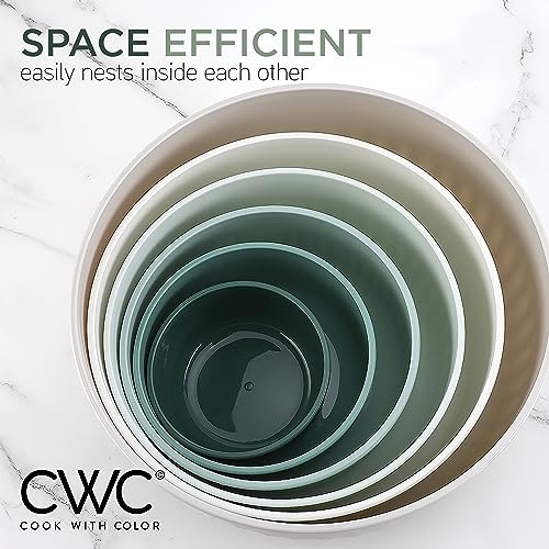 Prep Bowls with Lids (Green / 12 Piece Set - Wide Bowls)