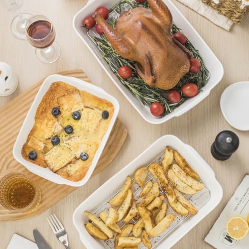 HOMBENE 1.2 QT White Casserole Dish (1.2 Quart)