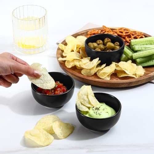 Ceramic Dipping Bowls 4 oz (Matte Black / 4 Oz)