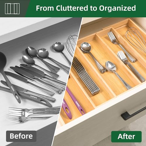 Drawer Organizer Kitchen Utensils (Natural / Medium)
