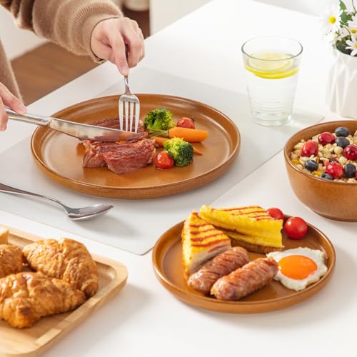 Plates and Bowls Sets (Caramel Yellow / 18 Pcs (Service for 6))