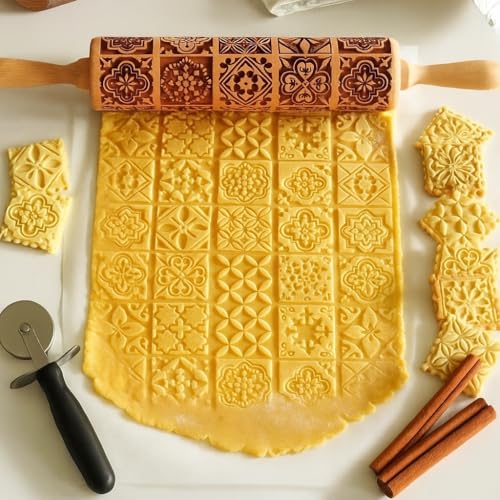 Christmas Rolling Pin (Window Grilles)