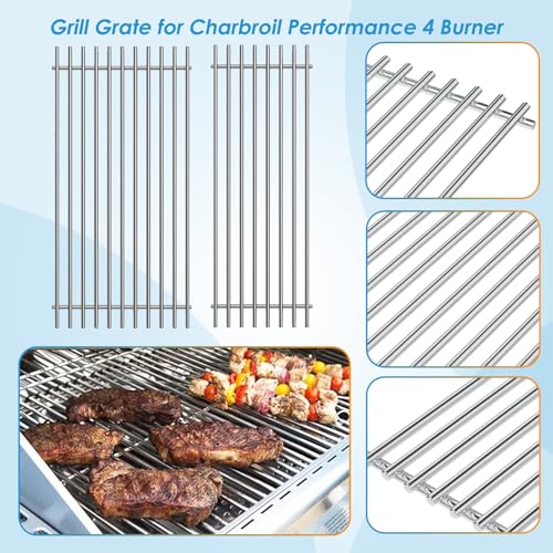 17" Grill Grate for Charbroil Performance 4 Burner 463352521 (17" x 25 1/2"(4B/SS))