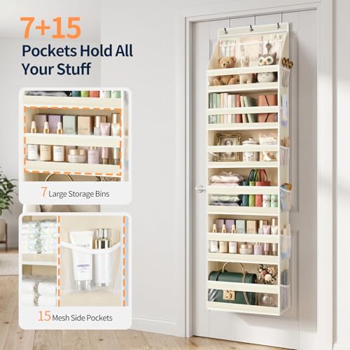 7 Tier Over the Door Organizer (Cream White / 7 Tier)