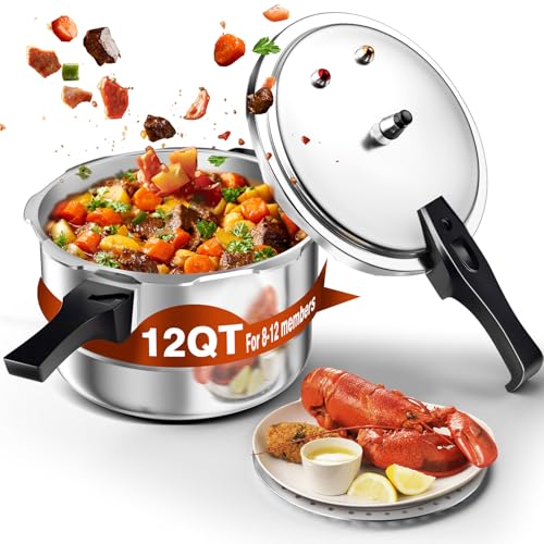 12 Qt Aluminum Pressure Cooker (12 Quarts)