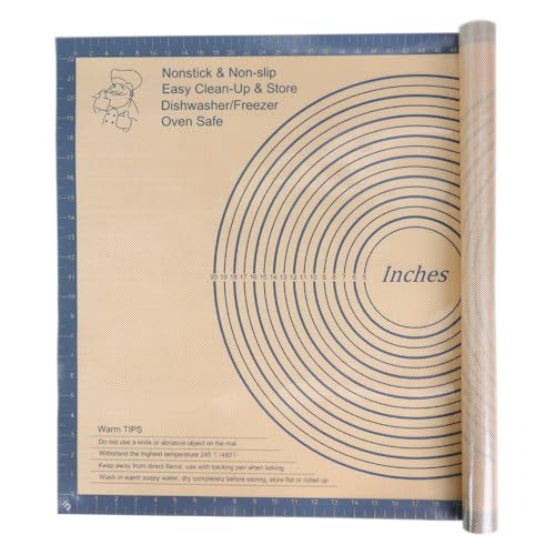 Silicone Pastry Mat 36x24 Inch Extra Large Baking Mat with Measurements (Gray / 24"L x 36"W)