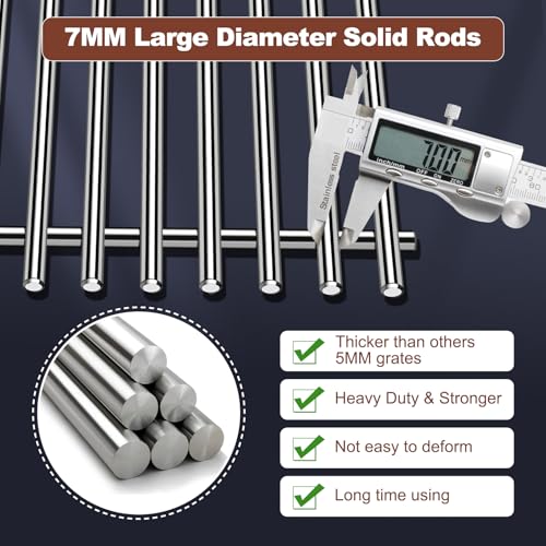 Genesis 300 Grill Parts Stainless Steel Grill Grates 7620 Porcelain Flavorizer Bars for Weber Genesis E310 E320 E330 S330 EP (2+5+2 Genesis 300)