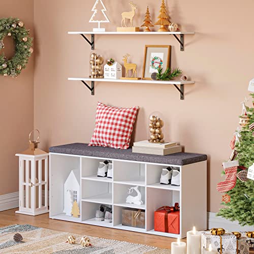 Long Wall Shelves (White / 39.4 Inch)