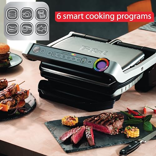 OptiGrill Indoor Panini Press Grill with 6 Cooking Programs (OptiGrill / Up to 4 Servings)