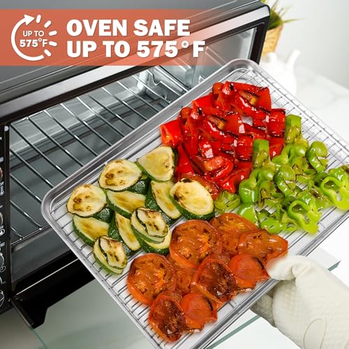 Stainless Steel Cooling Racks Set for Oven Cooking Baking (8.7+9.7+11.6+15.2 Inch)