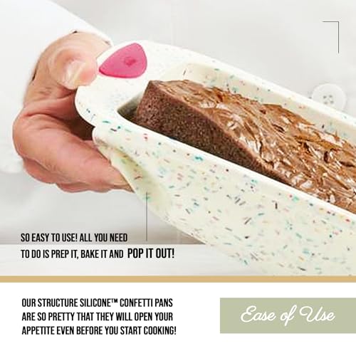 8x8in Confetti Silicone Cake Pan