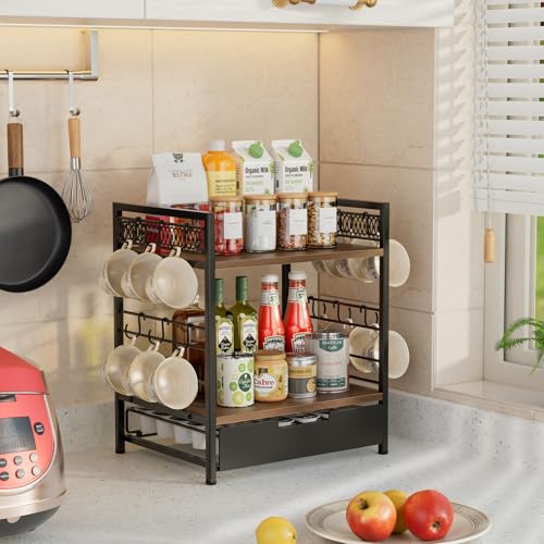 Coffee Bar Station Organizer (Black (3 Tier))