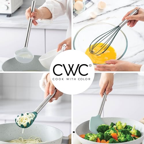Silicone Cooking Utensils (Teal / 10 Pieces)
