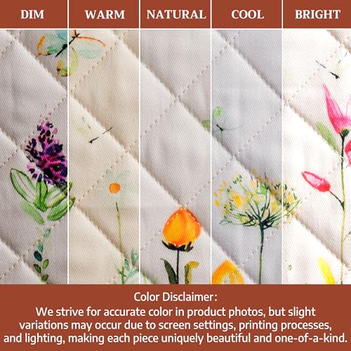 Pot Holders 100% Cotton Potholders (019 - Botanical Fresh / 8" x 8" (Pot Holder Pack of 2))