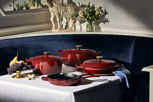 Enameled Cast Iron Round Dutch Oven (Garnet / 5.5 Qt)