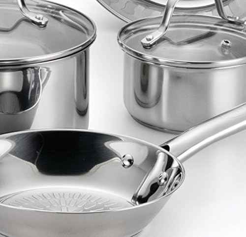 T-fal Performa Stainless Steel Cookware Set 12 Piece Induction Oven Broiler Safe 500F Pots and Pans, Dishwasher Safe Silver