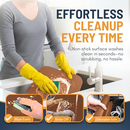 Toaster Oven Liners for Bottom of Oven (2 Pack / Copper)