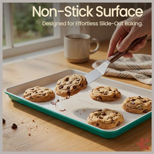 Bakken 8 Piece Ceramic Coated Bakeware Sets (Teal)