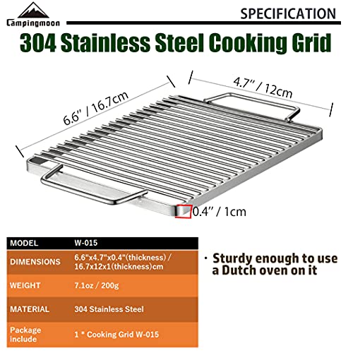 Cooking Grill Grate Cooking Grid 6.6"x4.7" 304 Stainless Steel W (6.6"x4.7" (W-015))