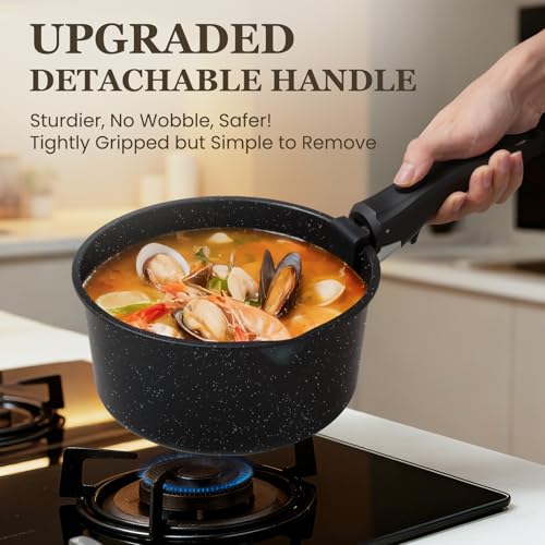 Nonstick Pots and Pans Set (Black / 20 Pack)