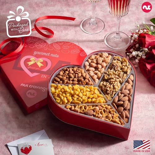 Heart Shaped Mixed Nuts Gift Basket