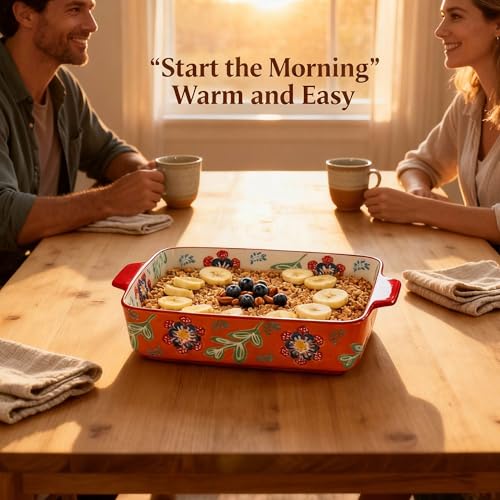 Ceramic Baking Dish Set (Warm Designed Orange)