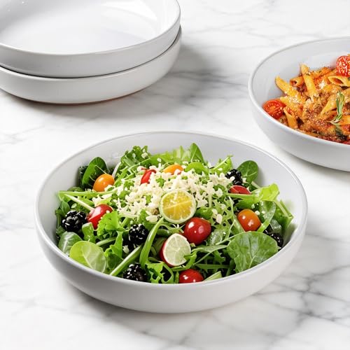 8.75'' Large Ceramic Pasta Bowls (White(8.75inch))