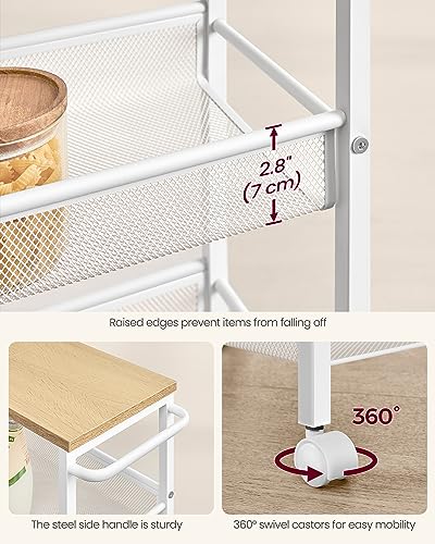 4 Tier Slim Rolling Storage cart with Wheels