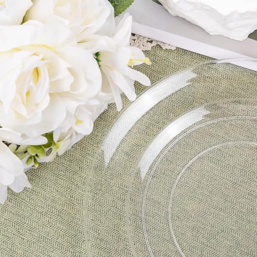 60PCS Clear Plastic Plates (Clear / 60)