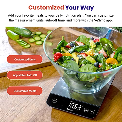 22lb Food Nutrition Scale (Stainless Steel with Black Accents)
