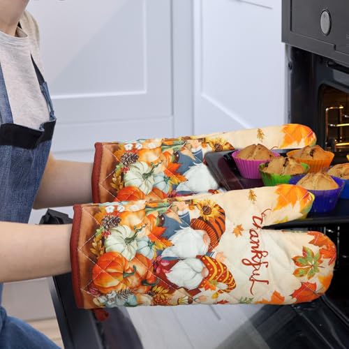 Thanksgiving Gnome Kitchen Towels and Oven Mitts Set (Thanksgiving)