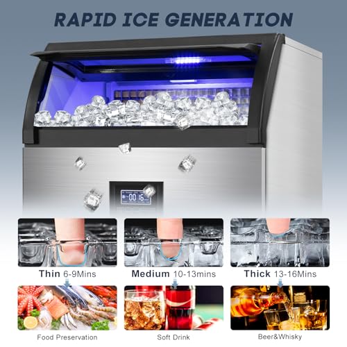 Commercial Ice Maker Machine 360LBS (Stainless Steel)