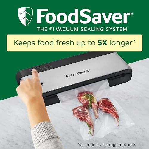 PowerVac Compact Vacuum Sealing Machine Stainless Steel & Black Vertical Storage VS0150 (Black)