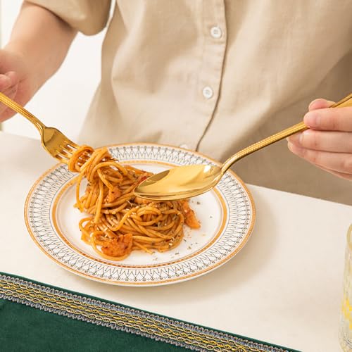 40 Pcs Gold Silverware Set (40-Piece / Gold)
