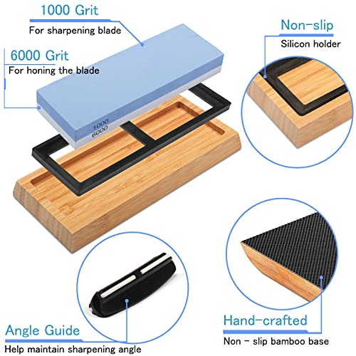 Whetstone Knife Sharpening Stone Kit