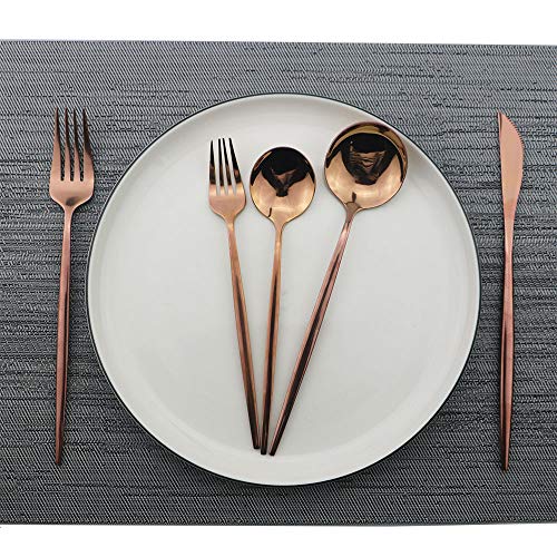 Rose Gold Silverware Set (Service for 4 / Rose Gold)