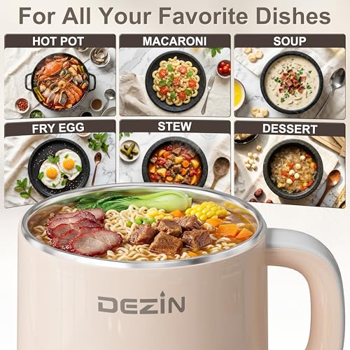 1.6L Electric Pot with Steamer (1.7 Quarts / Creamy Beige)