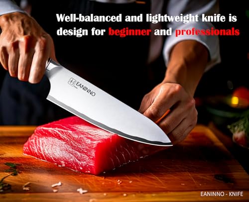 Chef Knife 8 inch Kitchen Japanese High Carbon Steel Sharp Knife