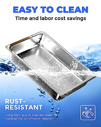 Stainless Steel Steam Table Hotel Pan Set 1 (4" Deep / 1/1 Size)