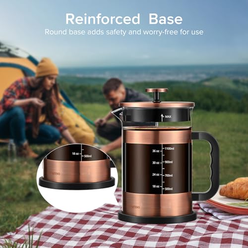 French Press Coffee Maker 51oz (New Style Copper / 51oz)